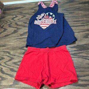 Toddler Girls 4th of July Outfit - 3T